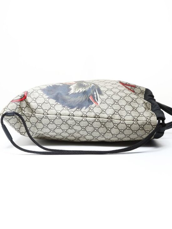 Gucci GG Supreme Drawstring Wolf Backpack main image 5